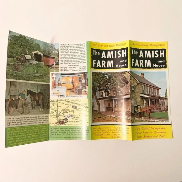 Vintage 1967 The Amish Farm and House Pennsylvania Travel Brochure Souvenir - Picture 6 of 10
